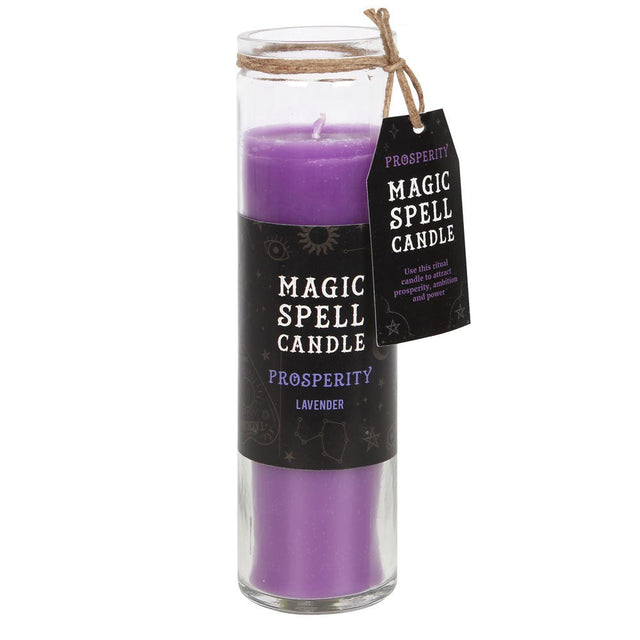 8.25" Magic Spell Candle - Prosperity (Lavender) - Magick Magick.com