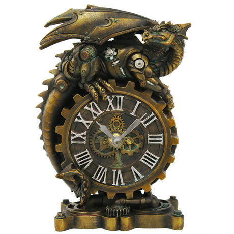 8.25" Steampunk Dragon Clock - Magick Magick.com
