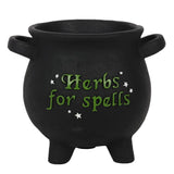 8.25" Witches Cauldron Herbs for Spells Terracotta Planter Pot - Magick Magick.com