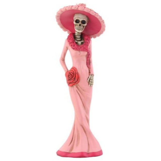 8.5" Day of the Dead Statue - Pink Lady - Magick Magick.com