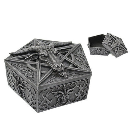 8.6" Baphomet Head Trinket Occult Box - Magick Magick.com