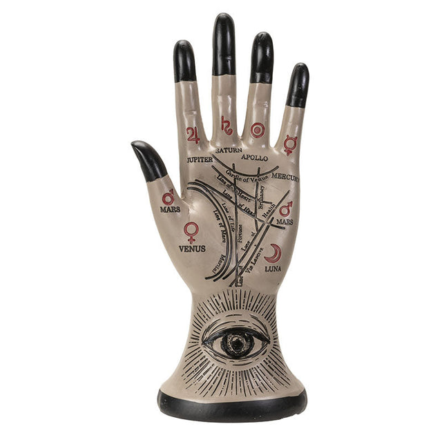 8.8" Palmistry Hand Statue - Colorized - Magick Magick.com