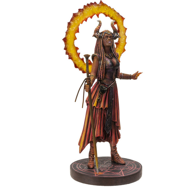 9" Anne Strokes Elemental Magic Statue - Fire Sorceress - Magick Magick.com