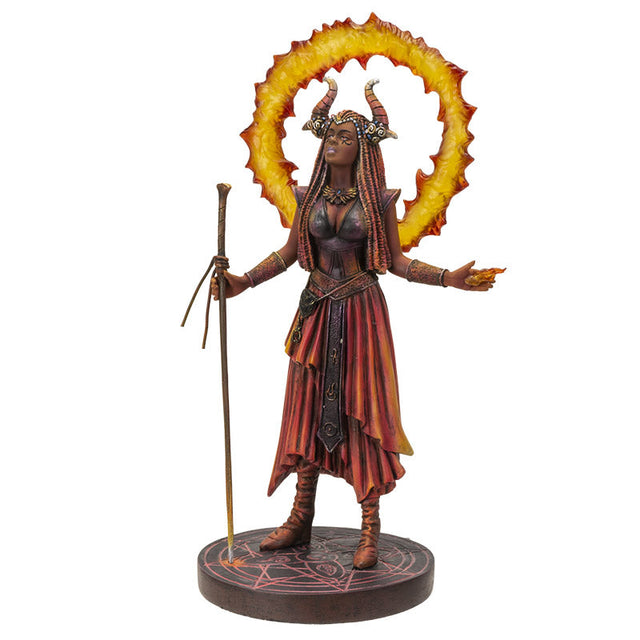 9" Anne Strokes Elemental Magic Statue - Fire Sorceress - Magick Magick.com