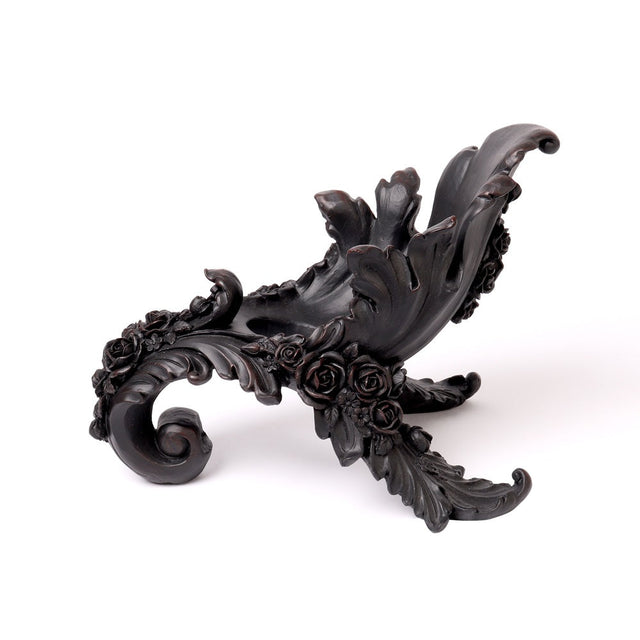 9" Antique Black Rose Wine Holder - Magick Magick.com