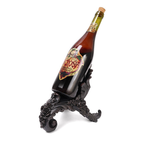 9" Antique Black Rose Wine Holder - Magick Magick.com