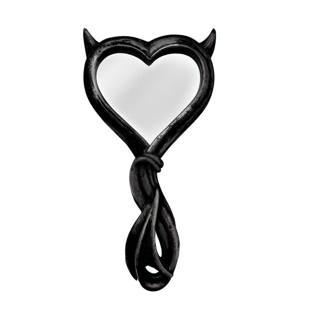 9" Devil's Heart Mirror (Black) - Magick Magick.com