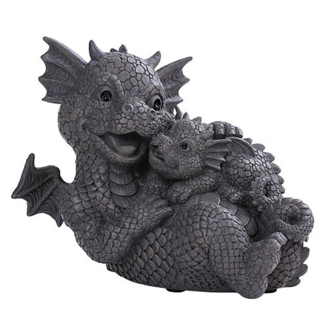 9" Garden Dragon Statue - Smiling Family - Magick Magick.com