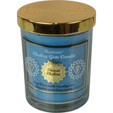 9 oz Harmonia Soy Gem Candle - Chakra Throat - Angelite & Amazonite - Magick Magick.com