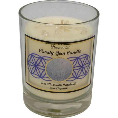 9 oz Harmonia Soy Gem Candle - Clarity - Crystal - Magick Magick.com