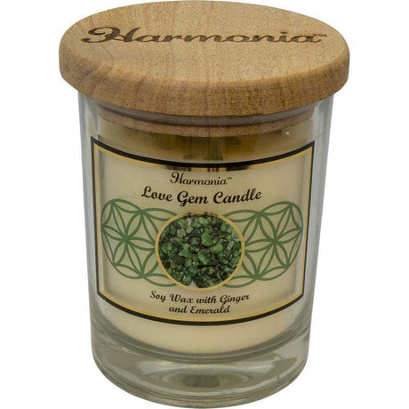 9 oz Harmonia Soy Gem Candle - Love Emerald - Magick Magick.com