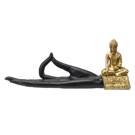 9.45" Polyresin Incense Burner - Buddha on Hand - Magick Magick.com