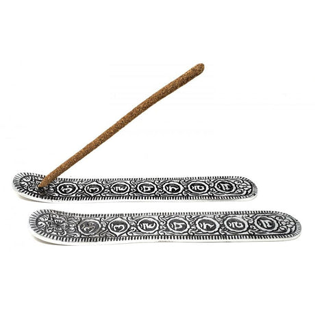 9.5" Aluminum Incense Holder - 7 Chakras - Magick Magick.com