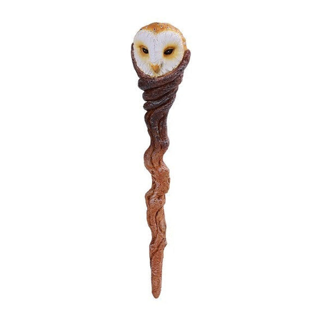 9.5" Owl Head Wand - Magick Magick.com