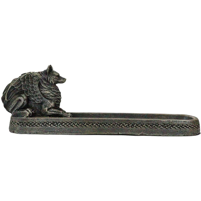 9.75" Winged Wolf Incense Burner - Magick Magick.com