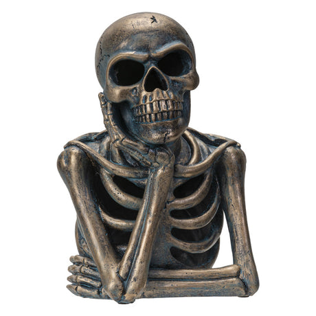 9.8" Skeleton Statue - Thinking (LED Light Up) - Magick Magick.com