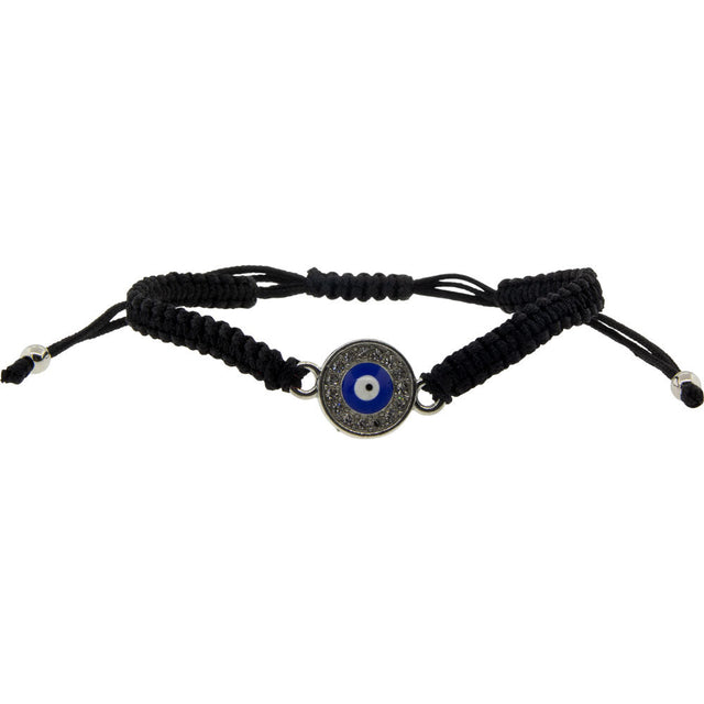 Adjustable Evil Eye Bracelet - Black with Gems - Magick Magick.com