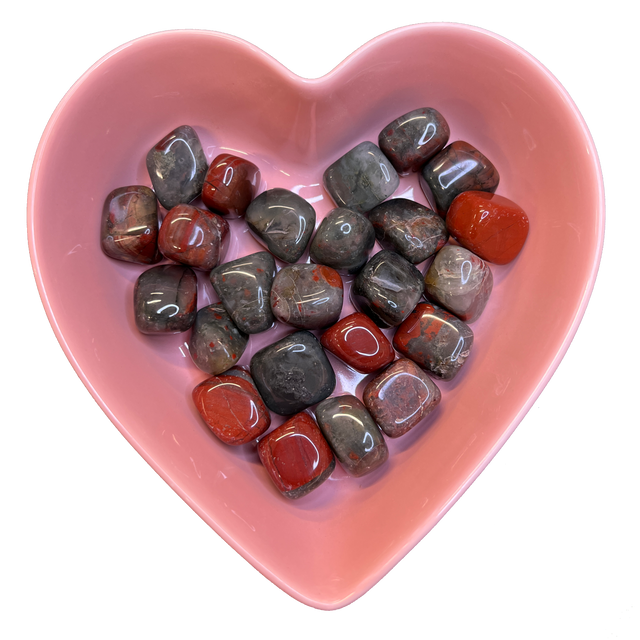 African Bloodstone Tumbled Stone Natural Gemstone - One Stone - Magick Magick.com