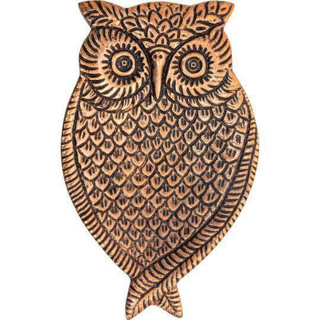 Aluminum Incense Holder Copper - Owl - Magick Magick.com