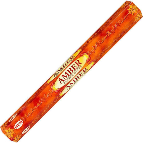 Amber HEM Incense Stick 20 Pack - Magick Magick.com