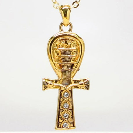 Ankh With Crystals Necklace - Magick Magick.com