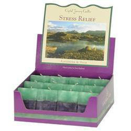 Aromatherapy Scented Square Votives - Stress Relief - Lavender & Sage (Box of 12) - Magick Magick.com