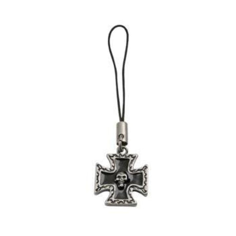 Black Cross with Skull Mobile Strap - Magick Magick.com