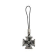 Black Cross with Skull Mobile Strap - Magick Magick.com