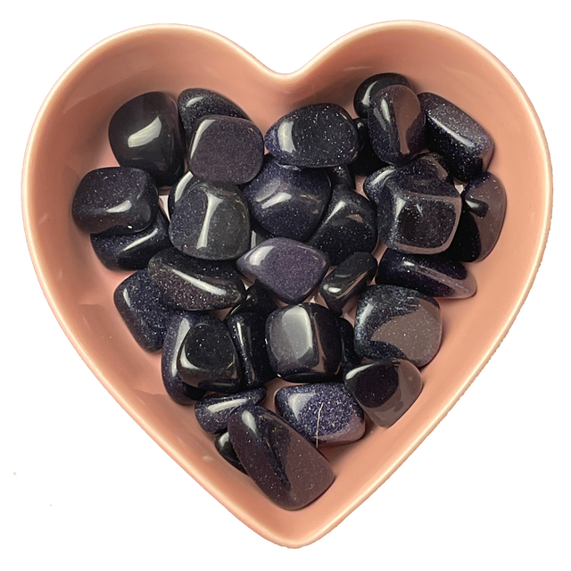 Blue Goldstone Tumbled Stone Natural Gemstone - One Stone - Magick Magick.com