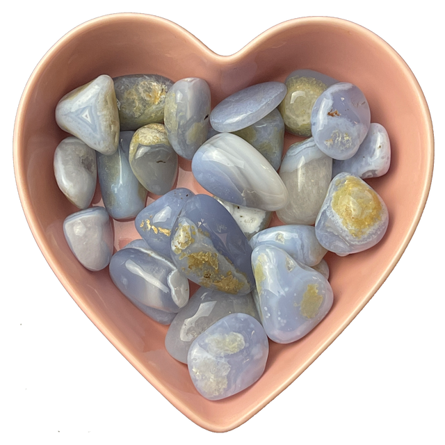 Blue Lace Agate Tumbled Stone Natural Gemstone - One Stone - Magick Magick.com