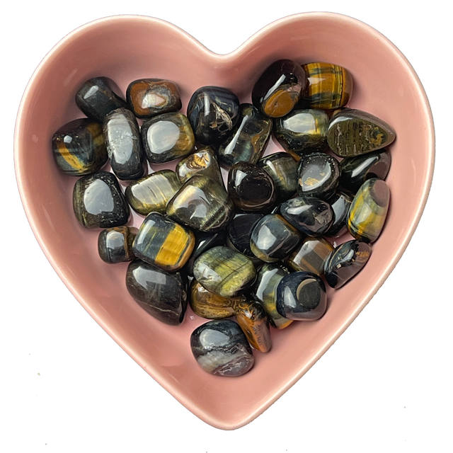 Blue Tiger Eye Tumbled Stone Natural Gemstone - One Stone - Magick Magick.com