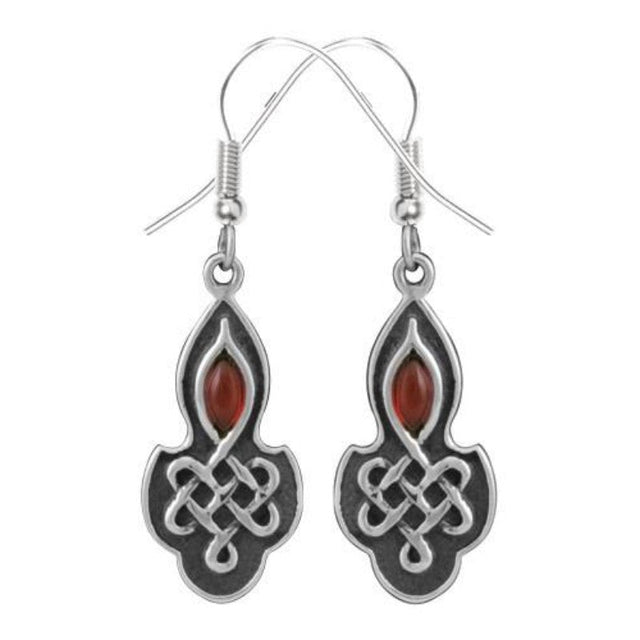 Celtic Ruby Stainless Steel Earrings - Magick Magick.com
