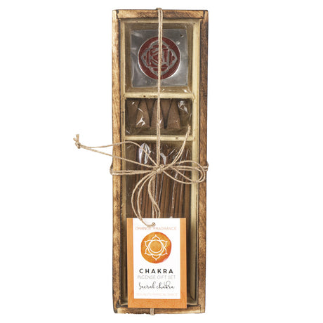 Chakra Incense Gift Set with Wood Box - Sacral (Orange) - Magick Magick.com