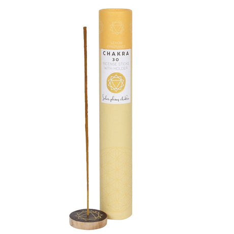 Chakra Incense Sticks with Holder - Solar Plexus - Lemon (30 Sticks) - Magick Magick.com