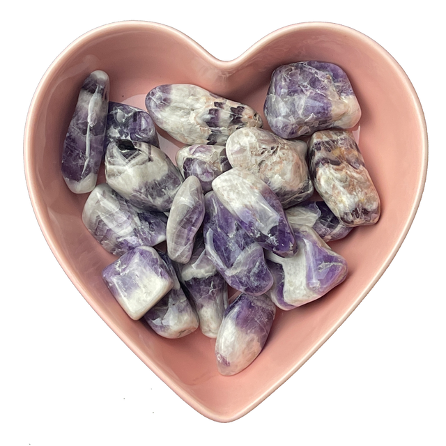 Chevron Amethyst Tumbled Stone Natural Gemstone - One Stone - Magick Magick.com