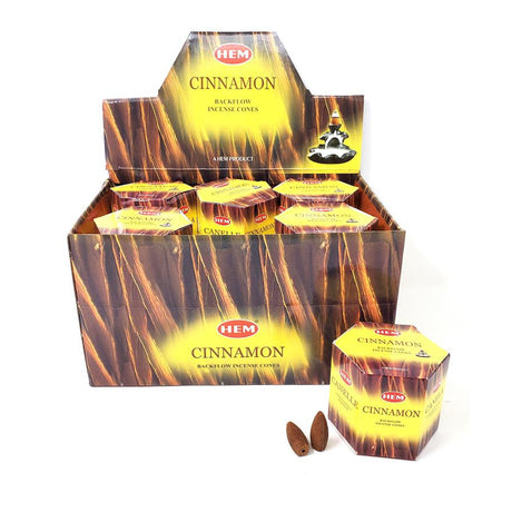 Cinnamon HEM Backflow Incense Cones (40 Pack) - Magick Magick.com