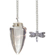 Curved Pendulum - Clear with Dragonfly - Magick Magick.com