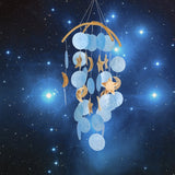 Dark Blue Capiz Chime - Magick Magick.com