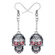 Day of the Dead Tattoo Skull Earrings - Magick Magick.com