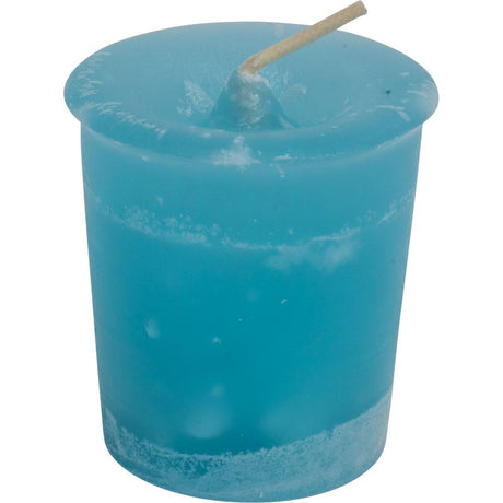 Dreams Herbal Reiki Charged Votive Candle - Aqua - Magick Magick.com