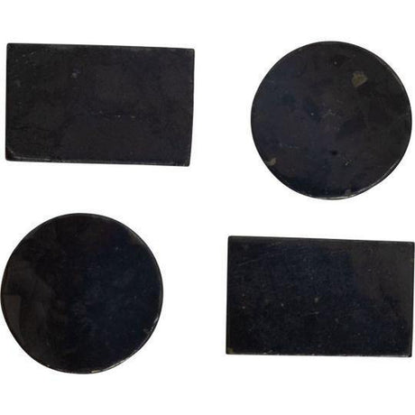 EMF Cell Phone Protection Disc & Plate - Shungite (Set of 4) - Magick Magick.com