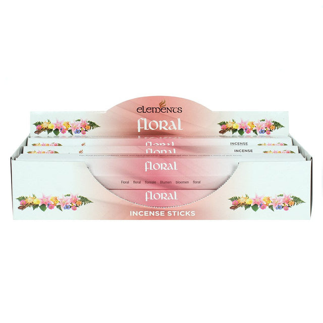 Elements Incense Sticks Display - Floral (6 Packs of 20 Sticks) - Magick Magick.com