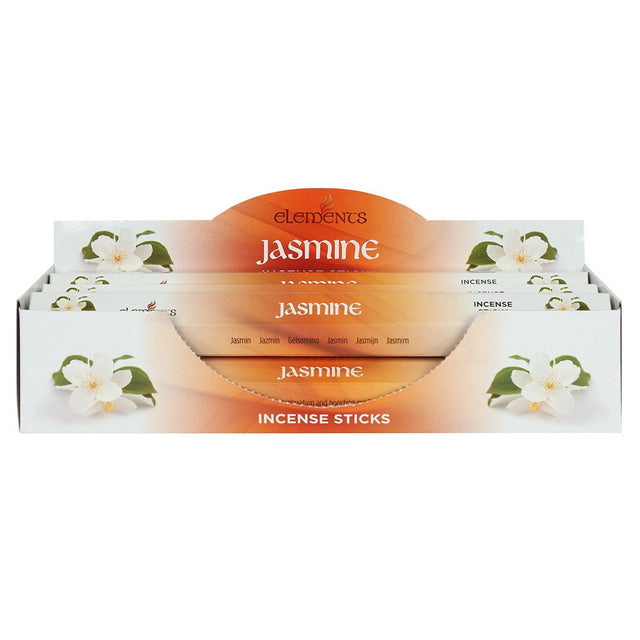 Elements Incense Sticks Display - Jasmine (6 Packs of 20 Sticks) - Magick Magick.com