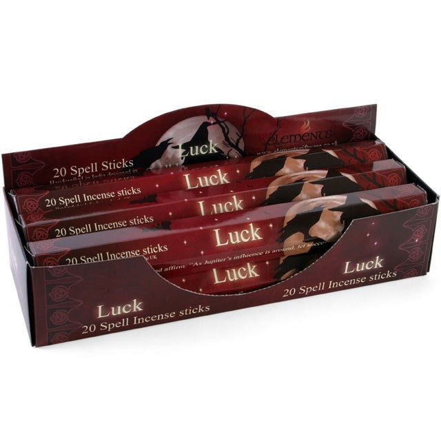 Elements Incense Sticks Display - Luck (6 Packs of 20 Sticks) - Magick Magick.com