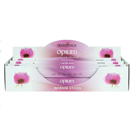 Elements Incense Sticks Display - Opium (6 Packs of 20 Sticks) - Magick Magick.com