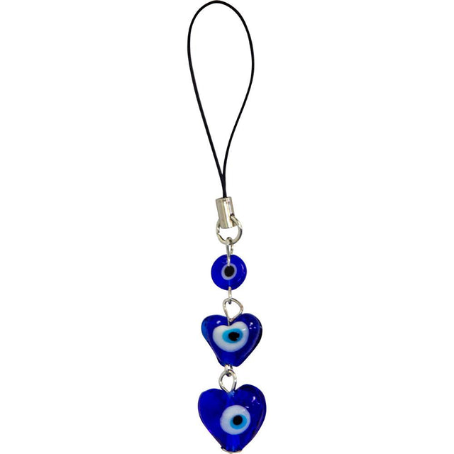 Evil Eye Talisman Cell Holder - Triple Heart - Magick Magick.com