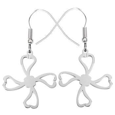 Four Hearts Clover Stainless Steel Earrings - Magick Magick.com