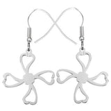 Four Hearts Clover Stainless Steel Earrings - Magick Magick.com