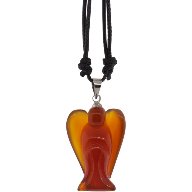 Gemstone Angel Necklace - Carnelian - Magick Magick.com