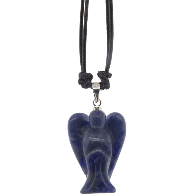 Gemstone Angel Necklace - Sodalite - Magick Magick.com